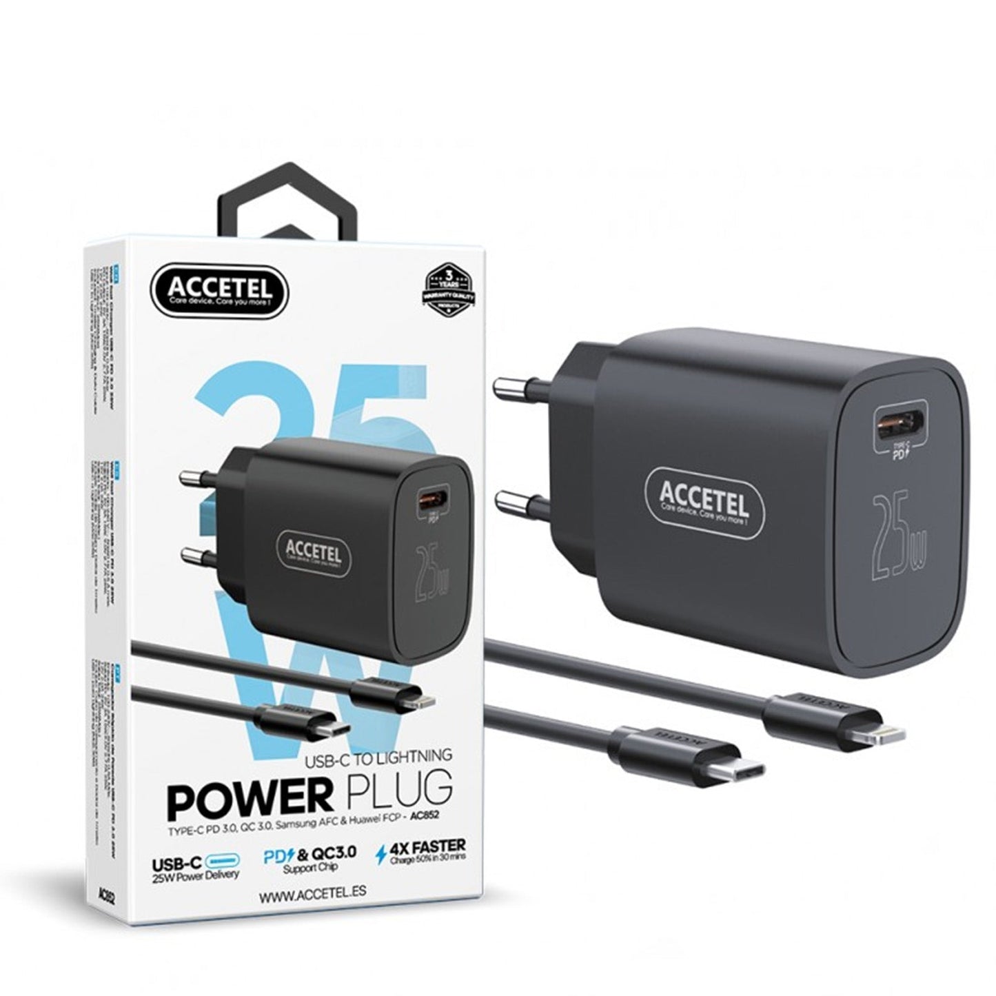 Cojunto de carregador 25W Uma entrada de PD Lightning