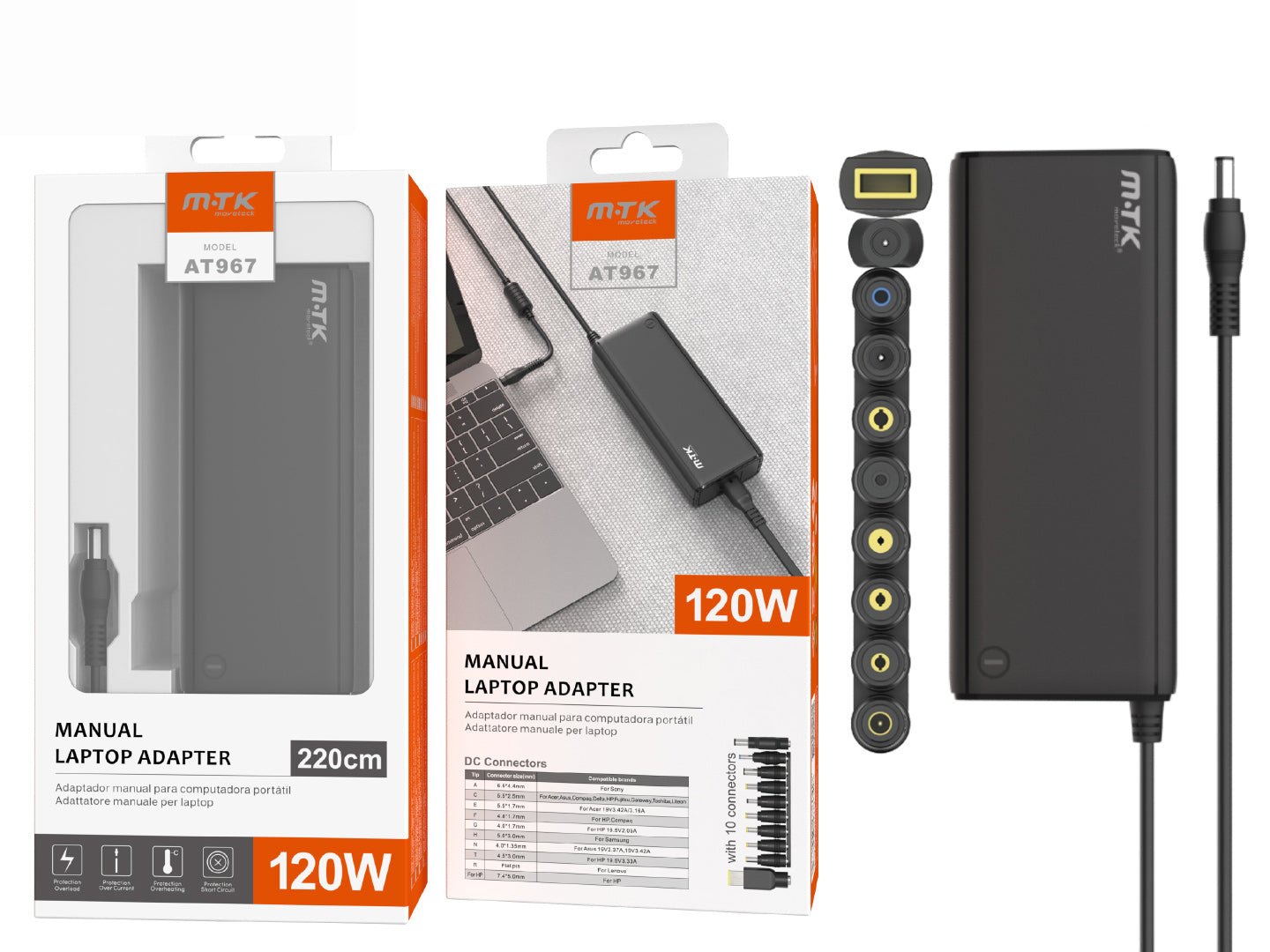 Adaptador Universal para Computador Portátil 120W