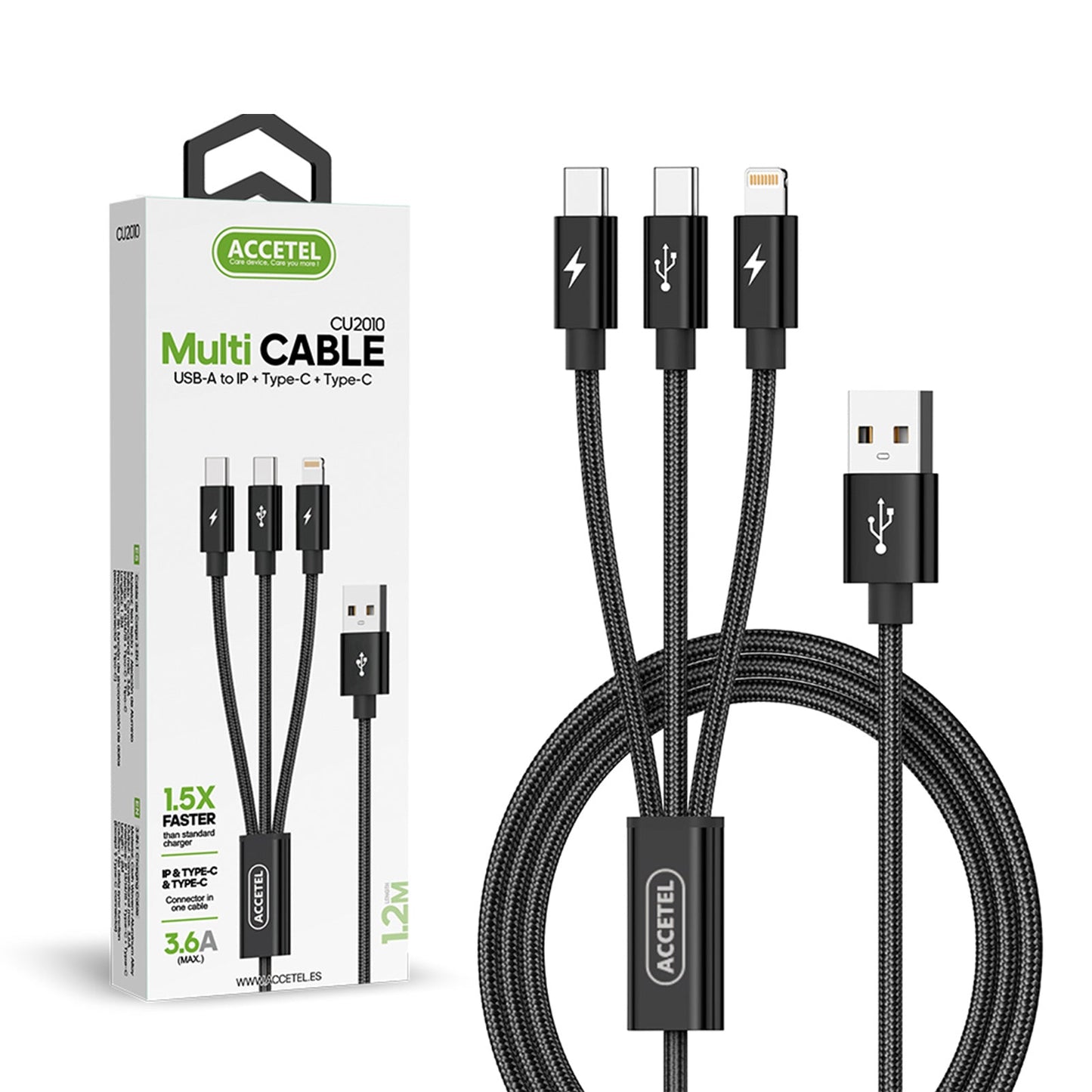 Cabo 3 em 1 1.2M 3.6A