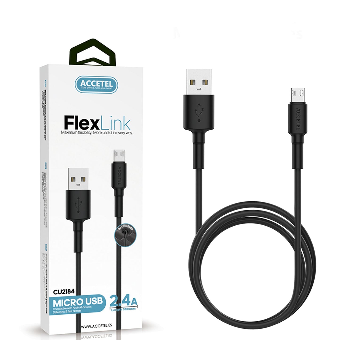 Cabo Micro USB 1M 2.4A