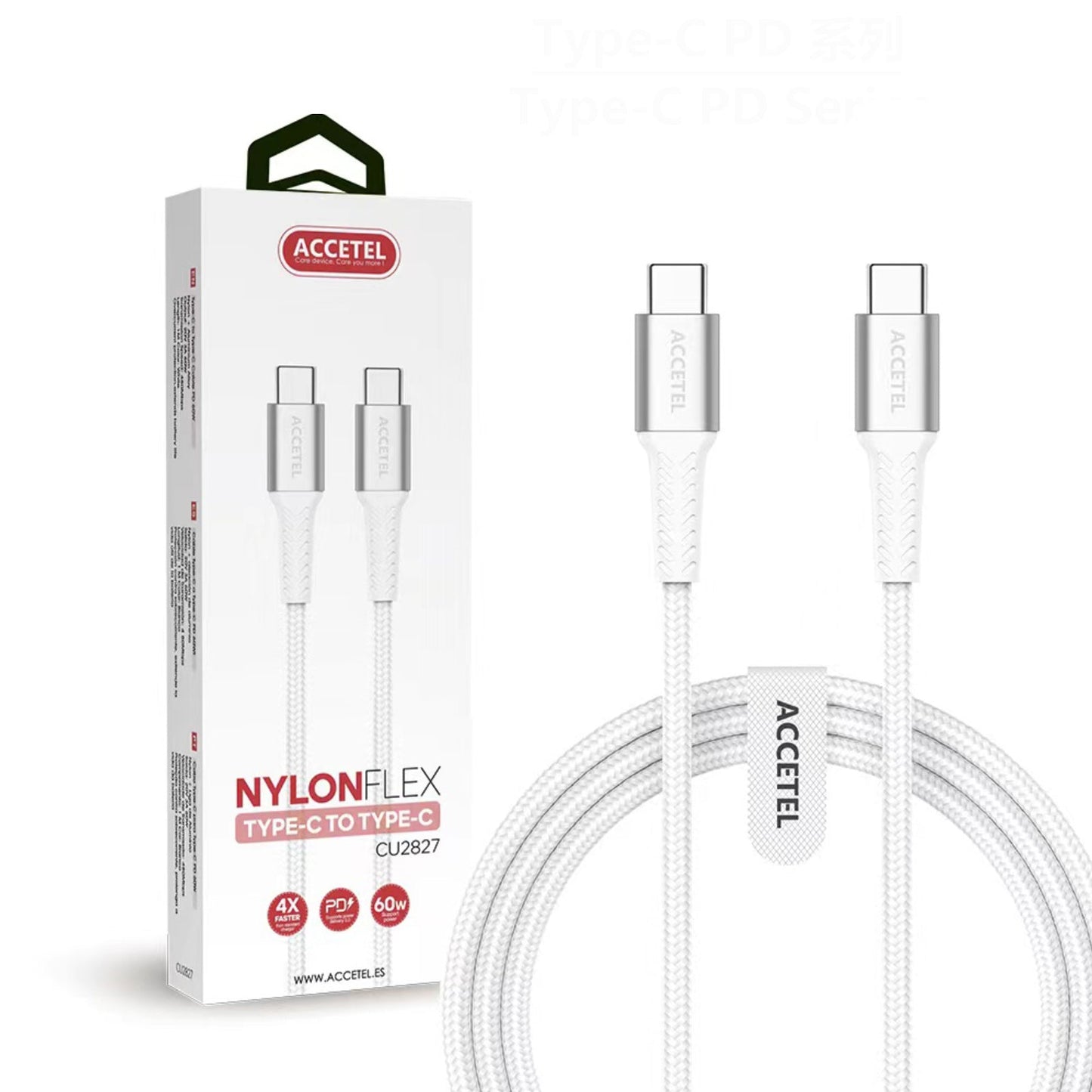 Cabo Dupla Type-C 1M 60W