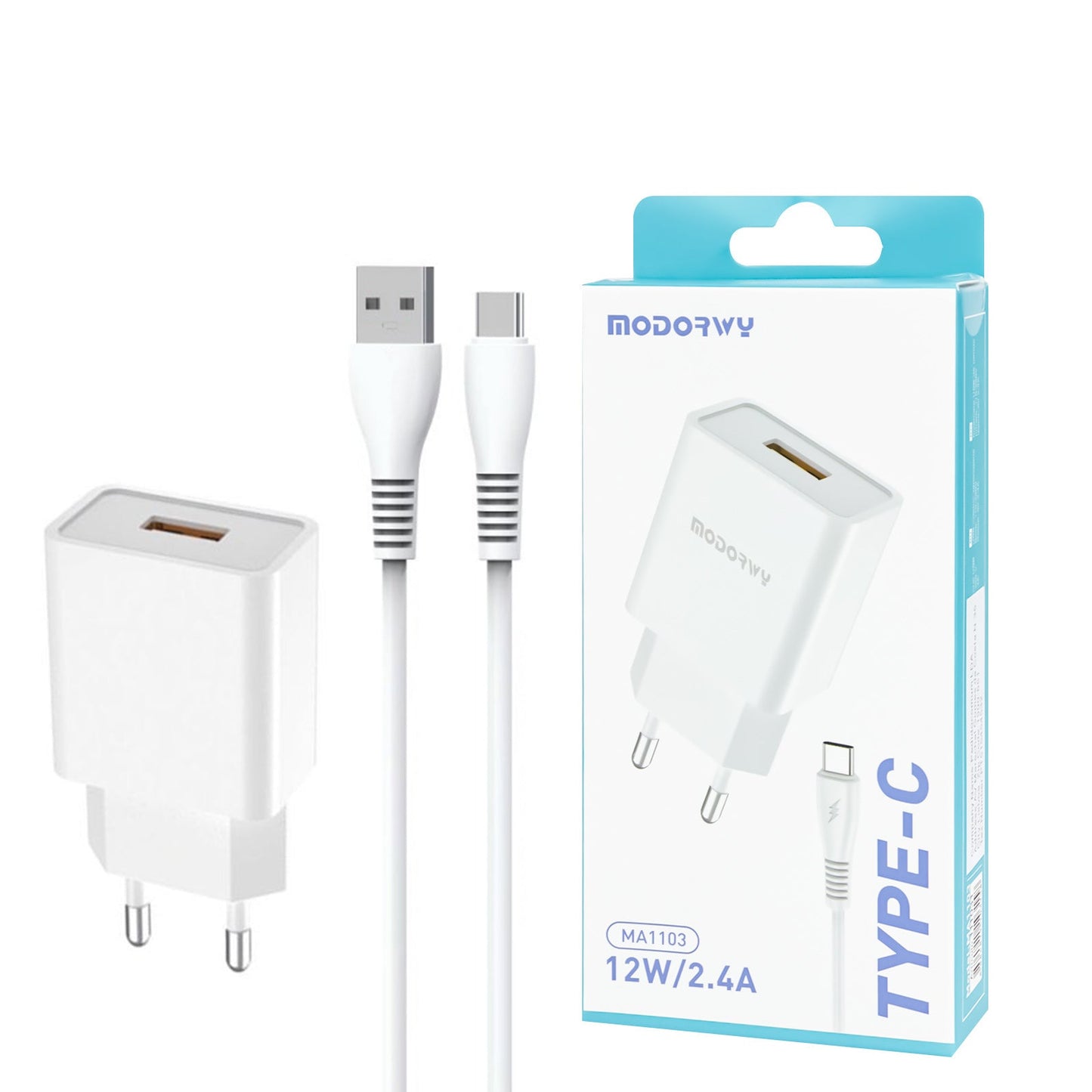 Cojunto de carregador 2.4A Uma entrada de USB Type-C