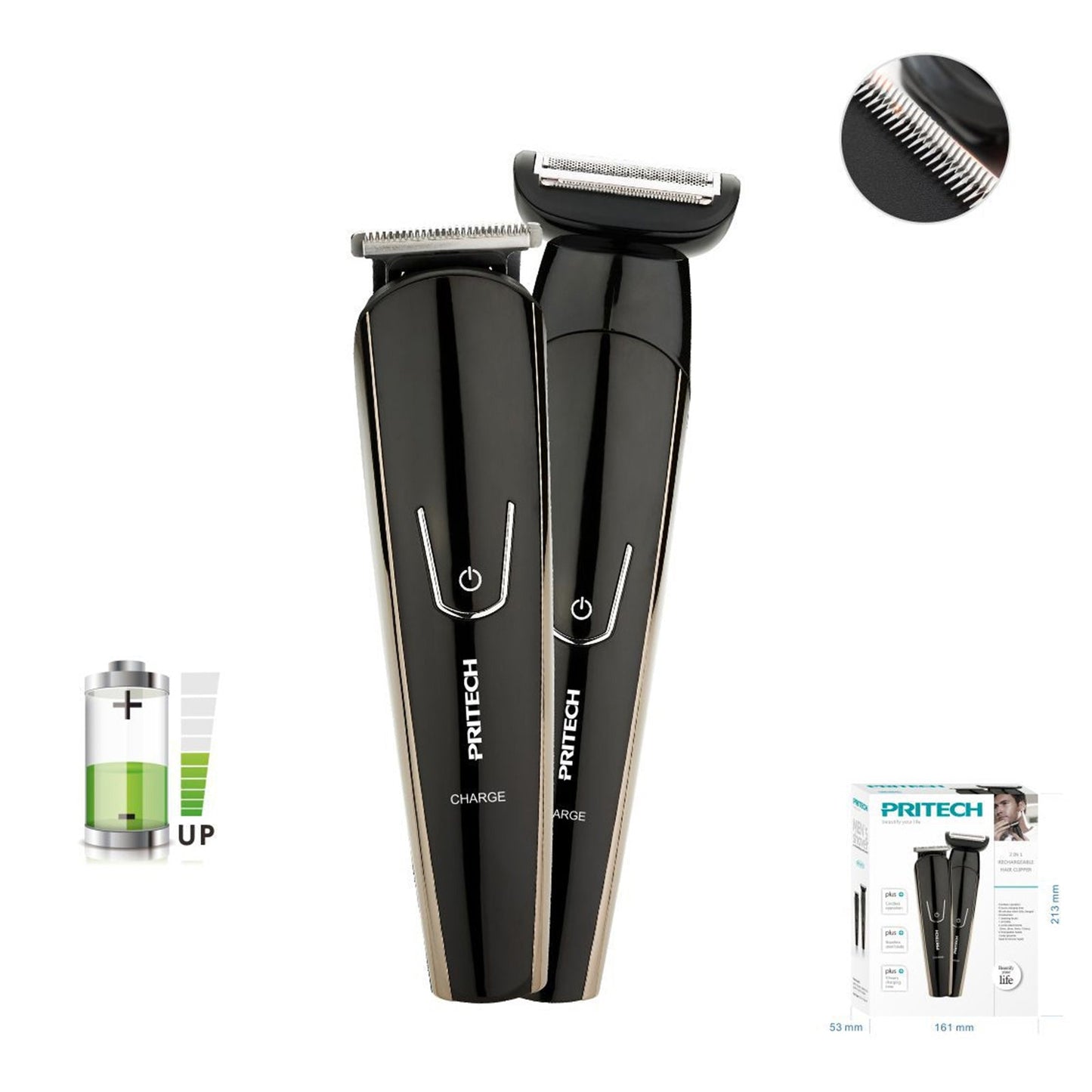 2-in-1 Rechargeable Hair Clipper