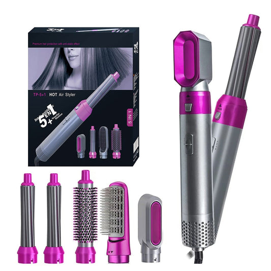 5 em 1 Secador Escova Alisadora de Cabelo