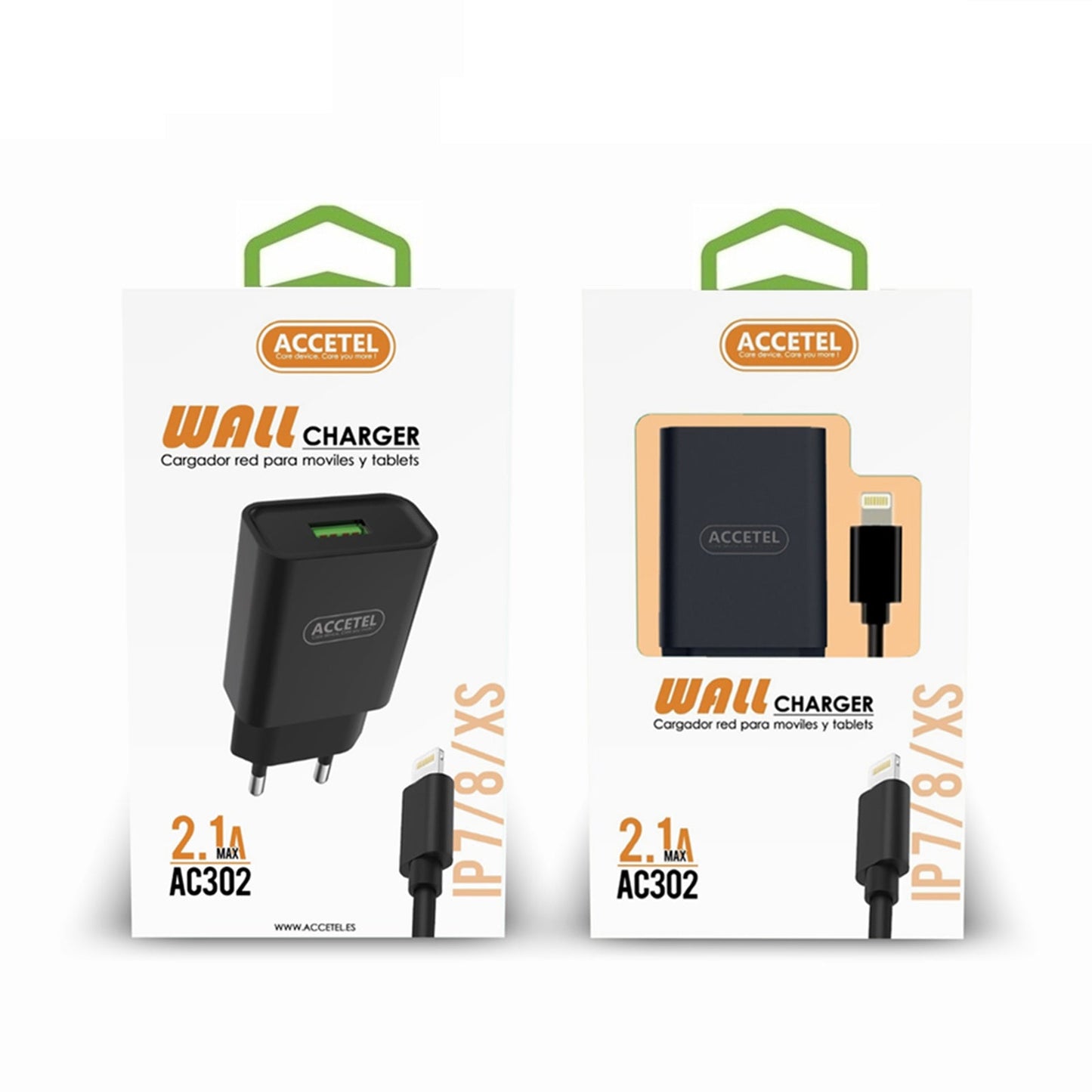 Cojunto de carregador 2.1A Uma entrada de USB Lightning