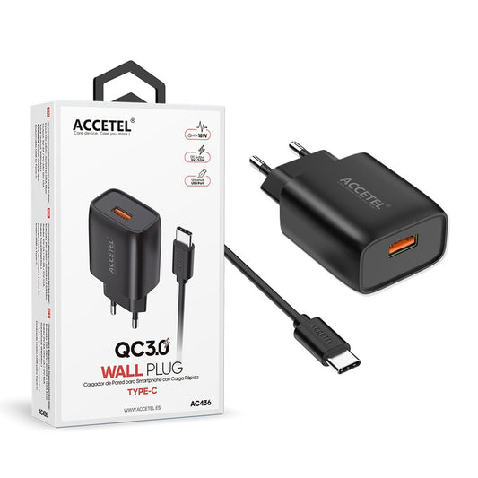 Cojunto de carregador QC3.0 Uma entrada de USB Type-C