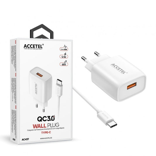 Cojunto de carregador QC3.0 Uma entrada de USB Type-C