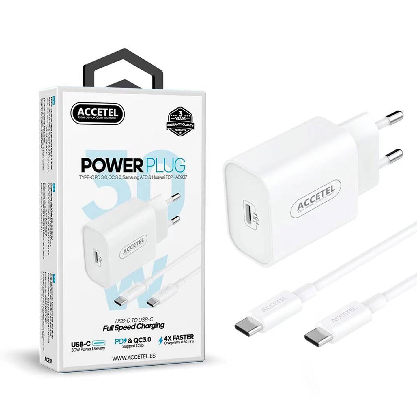Cojunto de carregador 30W Uma entrada de PD Type-C