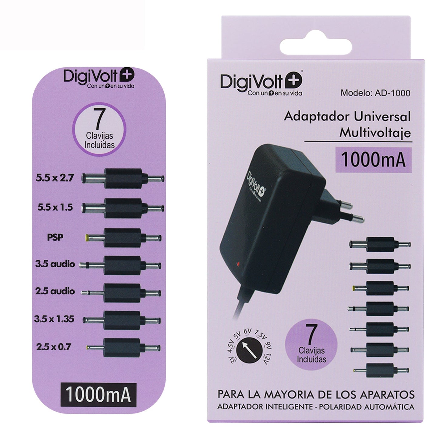 Adaptador Universal Muitivoltaje 1000mA