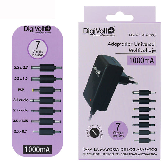 Adaptador Universal Muitivoltaje 1000mA