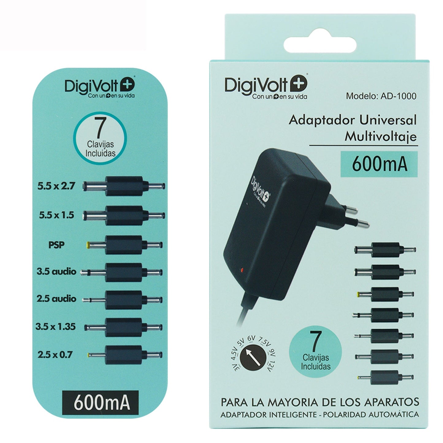 Adaptador Universal Muitivoltaje 600mA