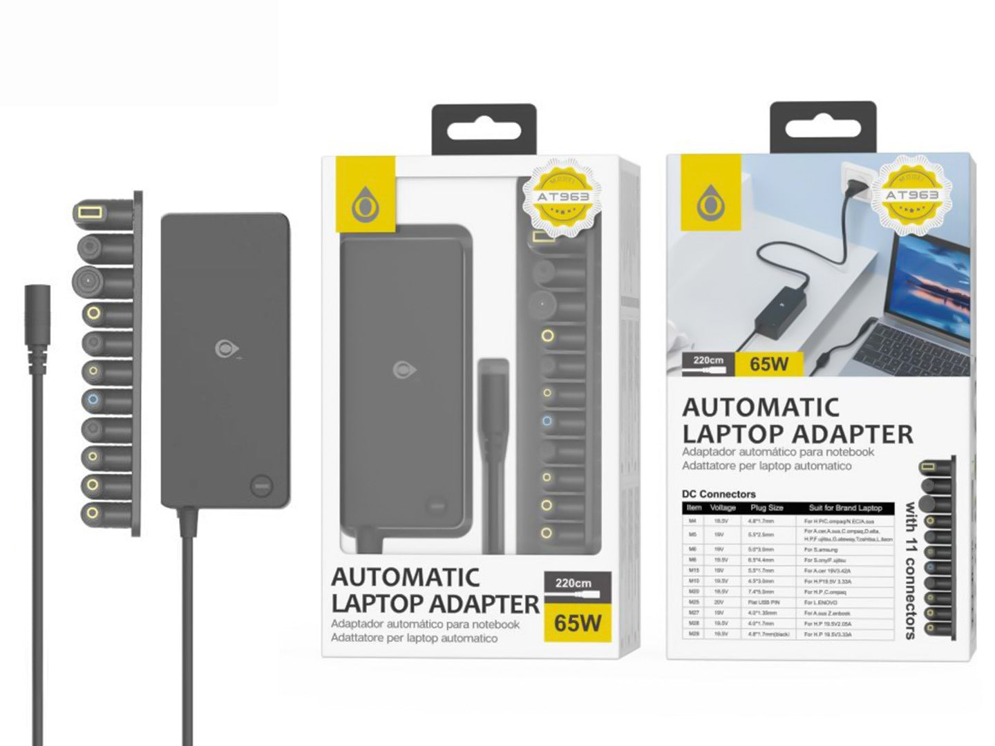 Adaptador Universal para Computador Portátil 65W