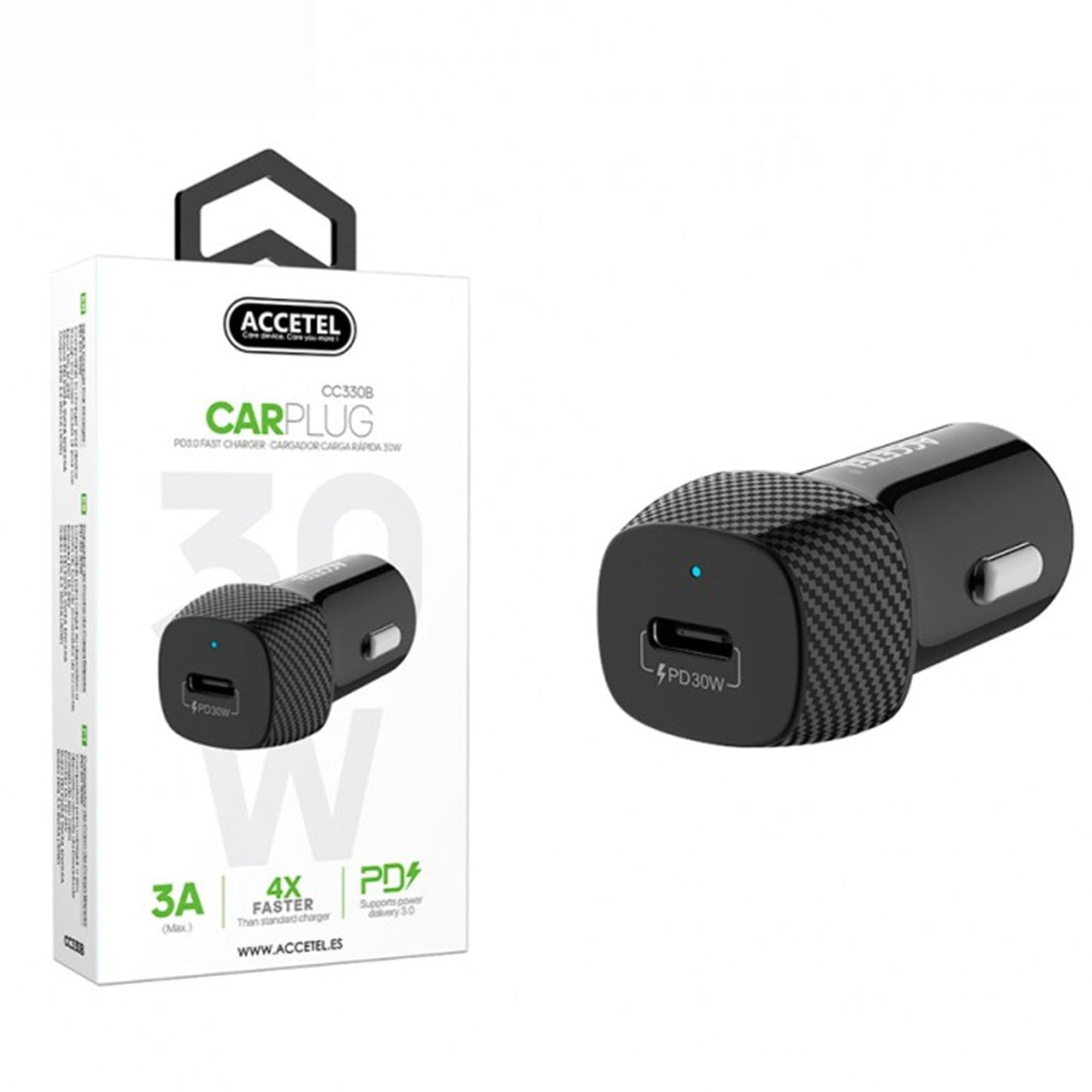 Carregador Carro 30W Uma entrada PD