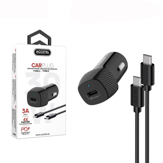 Carregador Carro 3A Uma entrada PD+Type-C