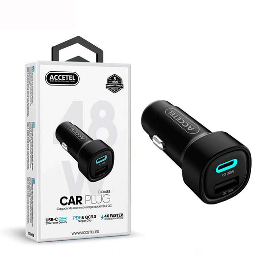 Carregador Carro QC3.0 Uma entrada PD+USB