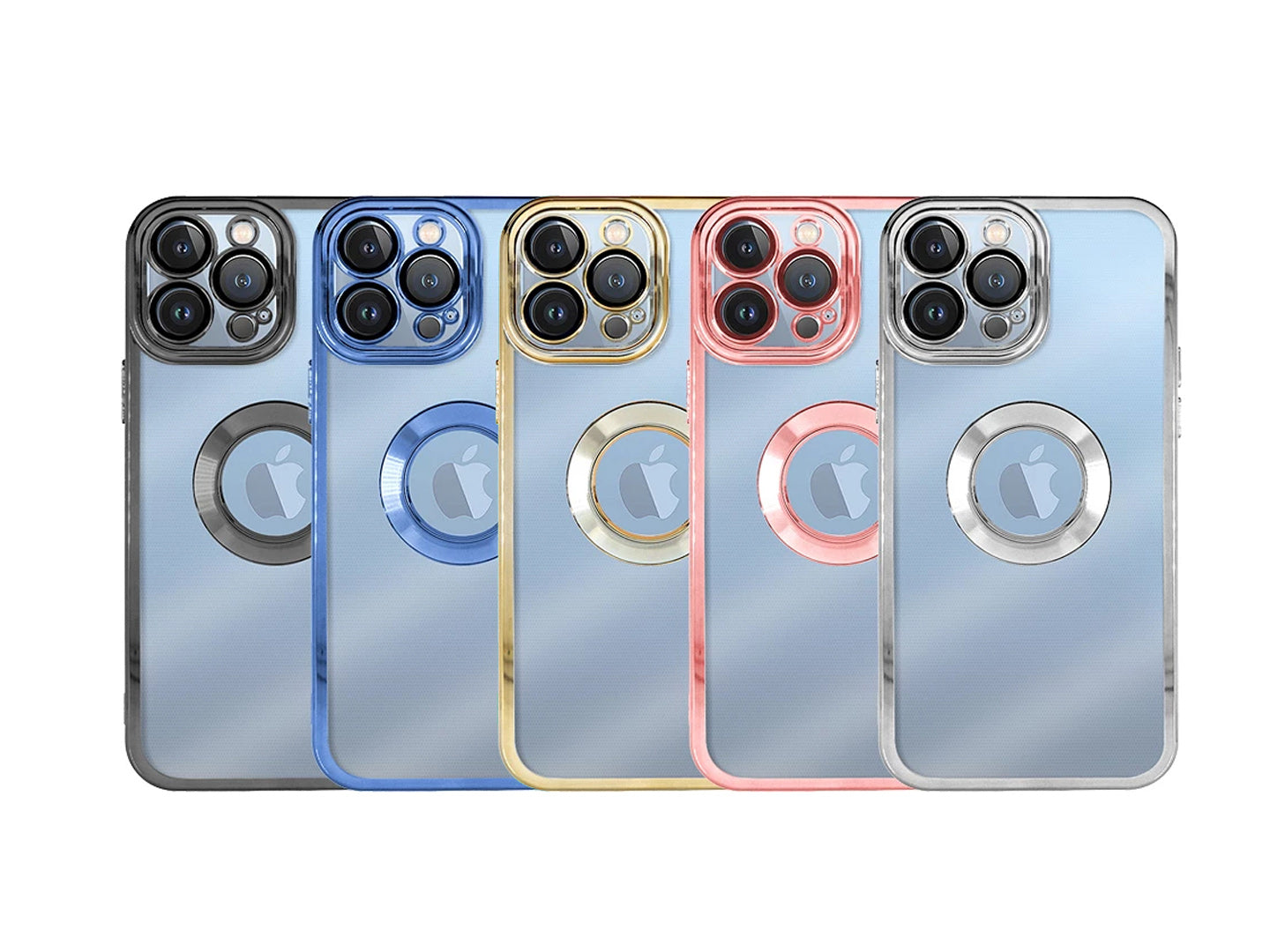 Capa Clear Contorno Cor Metalico iPhone 16