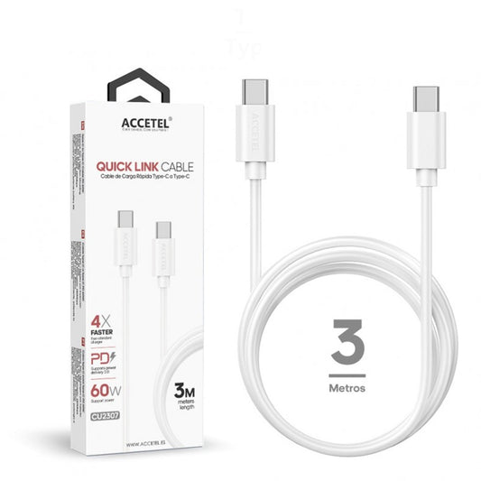 Cabo Dupla Type-C 3M 60W