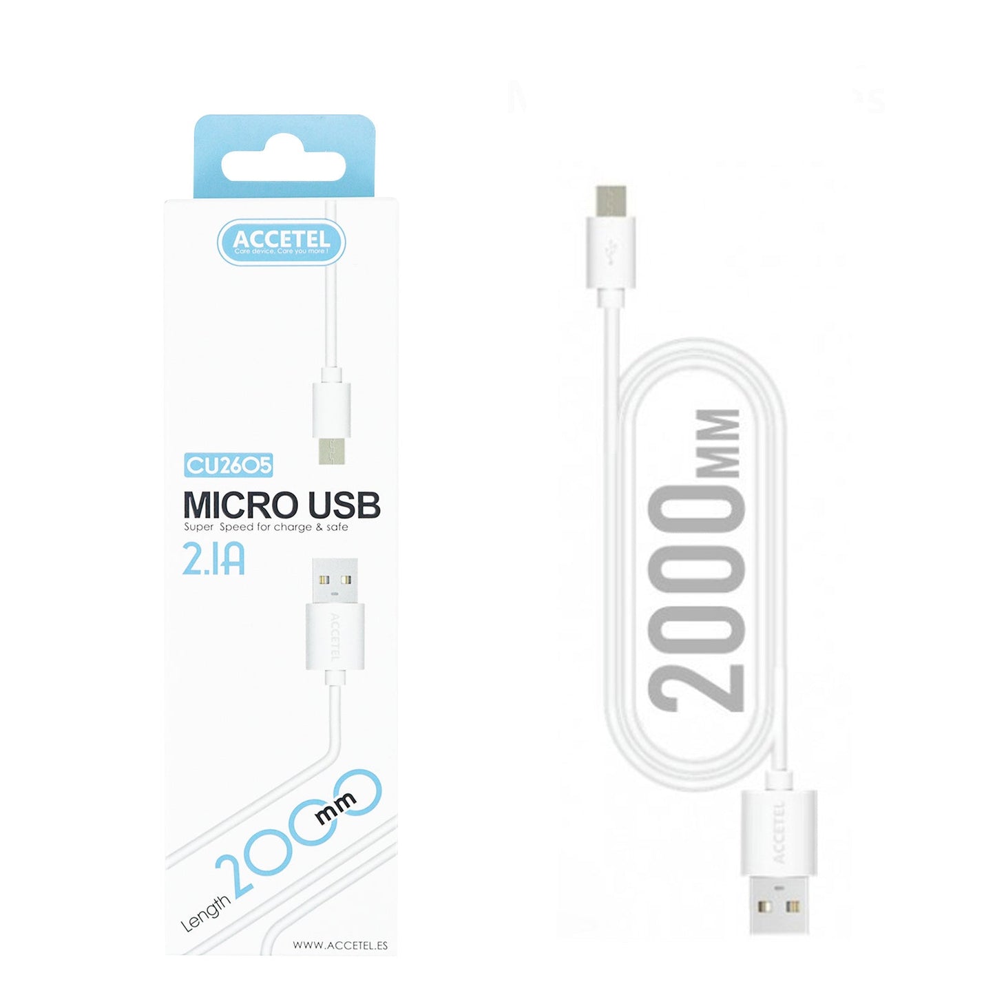 Cabo Micro USB 2M 2.1A