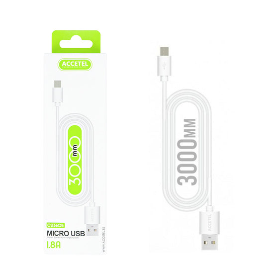 Cabo Micro USB 3M 1.8A
