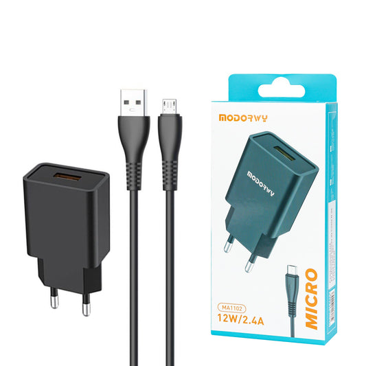 Cojunto de carregador 2.4A Uma entrada de Micro USB