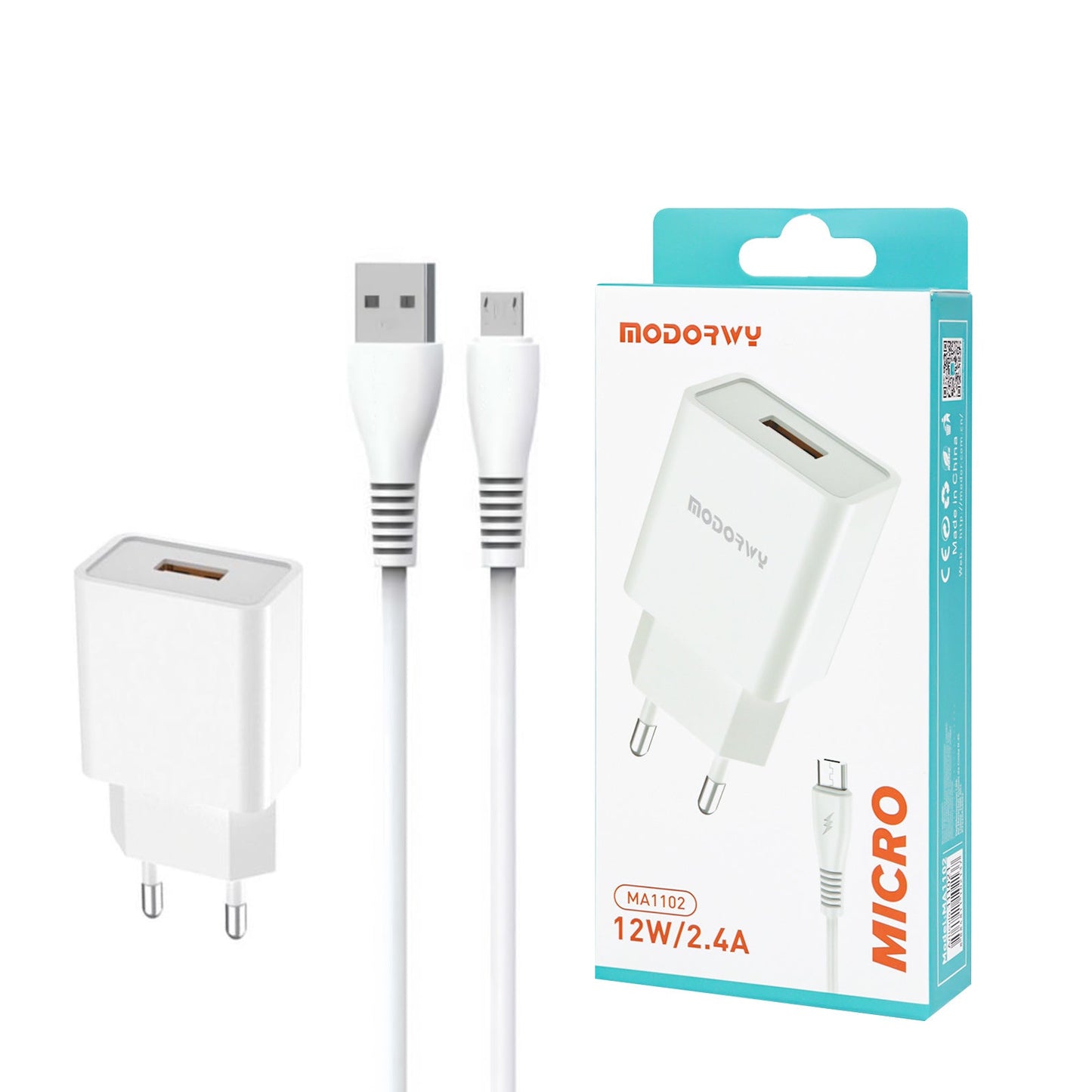 Cojunto de carregador 2.4A Uma entrada de Micro USB