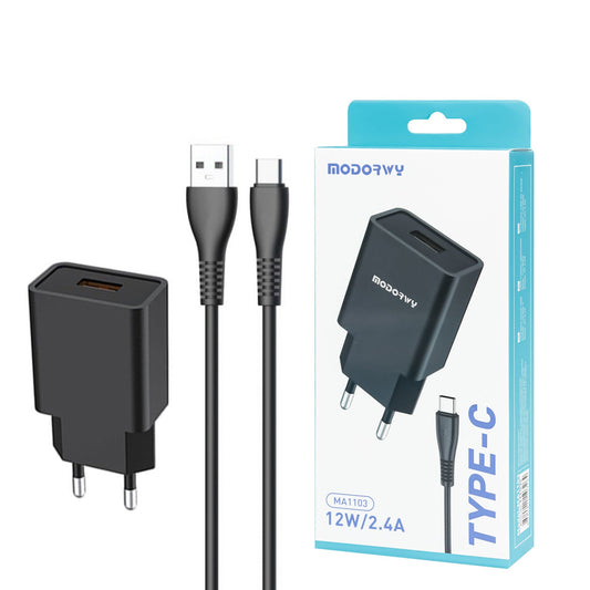 Cojunto de carregador 2.4A Uma entrada de USB Type-C
