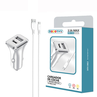 Carregador Carro 2.4A Dupla USB