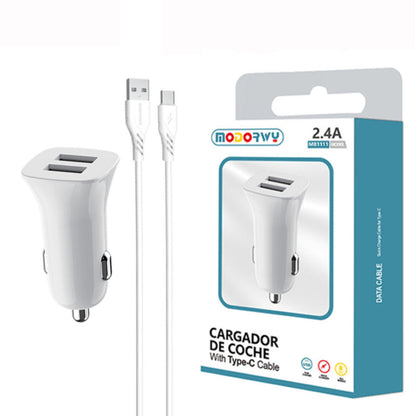 Carregador Carro 2.4A Dupla USB