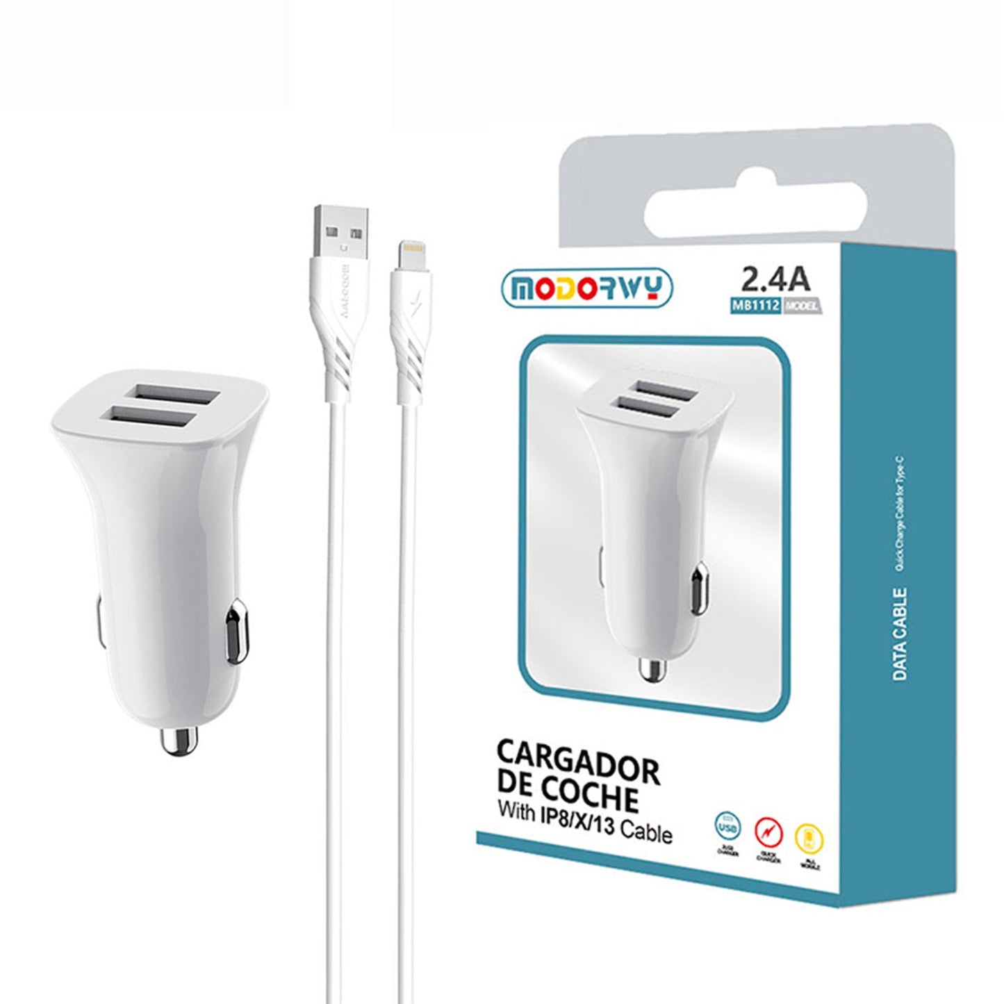 Carregador Carro 2.4A Dupla USB