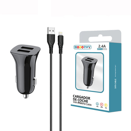 Carregador Carro 2.4A Dupla USB