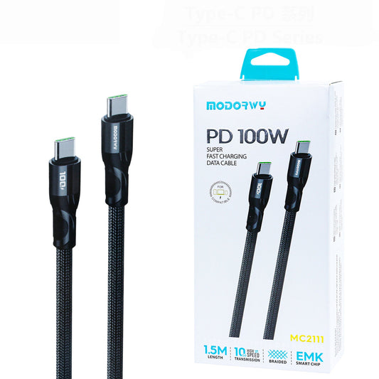 Cabo Dupla Type-C 1.5M 100W