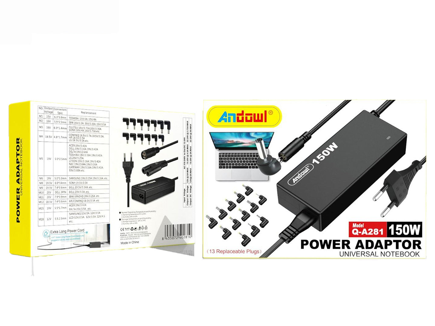 Adaptador Universal para Computador Portátil 150W